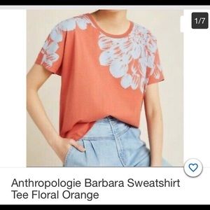 EUC Anthropologie Barbara Sweatshirt Tee Floral S